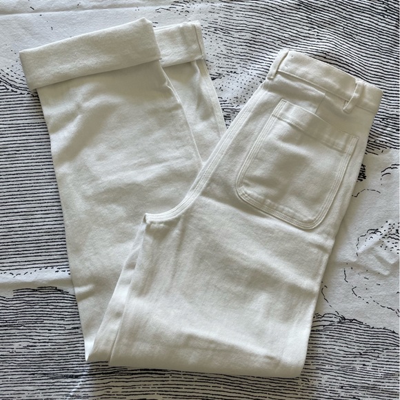 Aritzia Wilfred patch front utility pants white size 4 - Picture 2 of 4